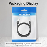 Vention USB 2.0 A Male to Micro-B Male | CTIBF 2A Cable Black | Aluminum Foil | Fast Charge